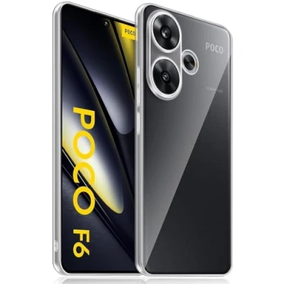 Abbildung von Verco Handyhülle für Xiaomi Poco F6 Case, Handy Cover Hülle Transparent Dünn Klar Silikon, durchsichtig