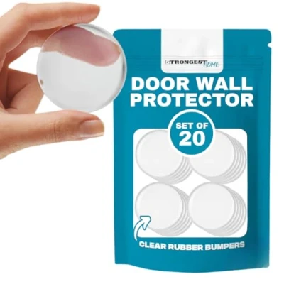 Abbildung von Strongest Home Wall &amp; Türgriff Stopper 2“ Set von20 Stück klar Gummi Türknauf, Runde Wand Schild Kissen, leise Schutz für Türgriff, Guard Tür Stoßstange Schalldämpfer selbst Klebstoff