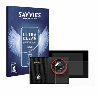 Abbildung von Savvies 6 Stück Schutzfolie für Akaso EK7000 Pro Displayschutz Folie Ultra Transparent