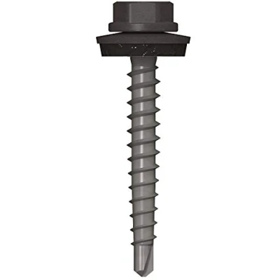 Abbildung von Bohrschraube mit 14mm scheibe 4,8x60 RAL 7016 Anthrazitgrau 100 stück