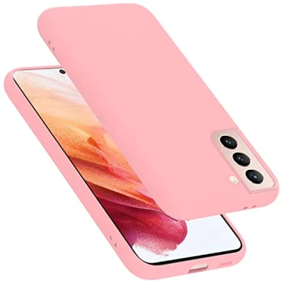 Abbildung von Cadorabo Hülle kompatibel mit Samsung Galaxy S22 Silikon Handyhülle für Case aus flüssigem kratzfeste und stoßfeste dünne TPU Schutzhülle LIQUID PINK