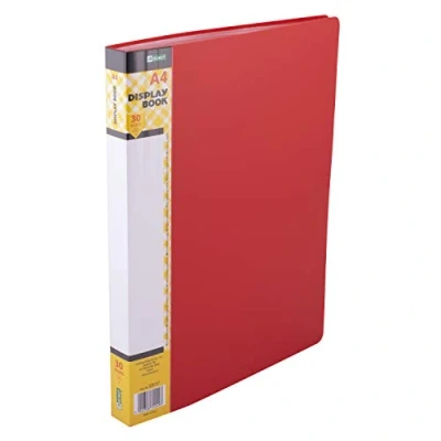 Abbildung von D.RECT Sichtbuch PP A4 30 Hüllen Sichtmappe Solid Präsentationsordner Angebotsmappen Rot
