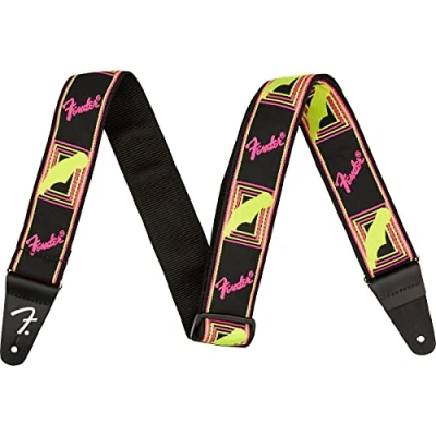 Abbildung von Fender® Neon Monogram Strap, yellow/pink