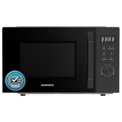 Abbildung von Daewoo MD FC206GB 2 in 1 Mikrowelle mit Grill, 20 L, 700 W Mikrowellen, 800 8 Automatikprogramme, 5 Leistungsstufen, Timer, Schwarz