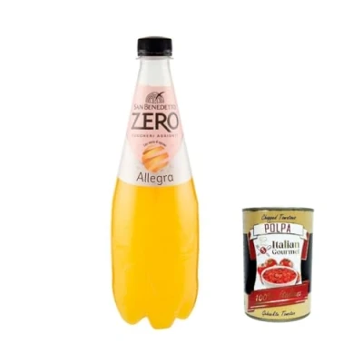 Abbildung von 12x San Benedetto Allegra Aranciata Zero PET ohne Zucker 0,75 L Limonade orange + Italian Gourmet polpa 400g