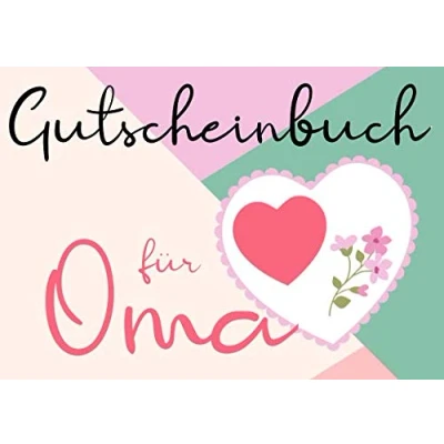 Abbildung von Gutscheinbuch für Oma: Blanko Gutscheinheft mit Vorlagen zum Selbstausfüllen, 20 Gutscheine die liebe Oma