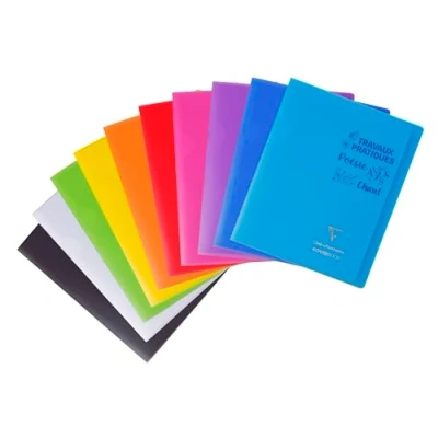 Abbildung von Clairefontaine 950420C Schulheft / Praxisarbeitsheft Koverbook, 17x22 cm, 32 Blatt, französische Lineatur 90g + Zeichenpapier 125g blanko, Einband aus PP, geheftet, farbig sortiert, 1 Stück