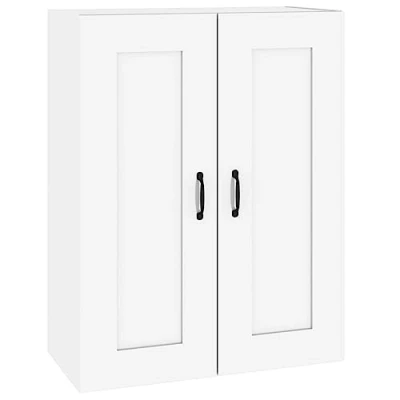 Abbildung von vidaXL Hängeschrank, Wandschrank für Schlafzimmer Wohnzimmer, Schwebeschrank mit viel Stauraum, Bücherschrank Büroschrank Schrank, Hochglanz Weiß