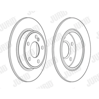 Abbildung von JURID 562995JC Bremsscheibe 276 9 5 112 voll beschichtet mit Schrauben MERCEDES BENZ: A Klasse, B CLA Coupe