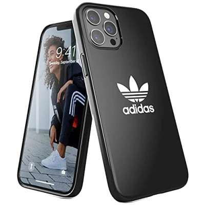 Abbildung von adidas EX7953 Hülle Entwickelt für iPhone 12 Pro Max 6.7, Fallgeprüfte Hüllen, stoßfeste erhöhte Kanten, Original Snap Case Schutzhülle, Schwarz