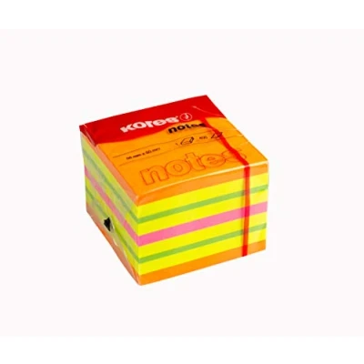 Abbildung von Kores N48460 Haftnotizen Würfel, 50 x mm, neonfarben, 5 farbig