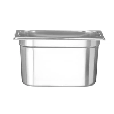 Abbildung von HENDI Gastronormbehälter, Temperaturbeständig von 40 bis 300C, Heissluftöfen Kühl und Tiefkühlschränken Chafing Dishes Bain Marie, Stapelbar, 4L, GN 1/4, 265x162(H)150mm, Edelstahl 18/10