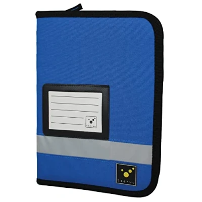 Abbildung von tee uu TRIP Organizer Fahrtenbuchmappe mit Ringbuchmechanik DIN A5 Hochformat (blau)