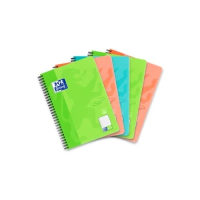 Abbildung von Oxford Touch Collegeblock B5 liniert Rand links, 80 Blatt, sortiert, 5 Stück