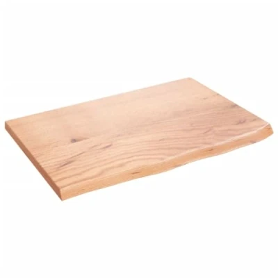 Abbildung von vidaXL Tischplatte Hellbraun 60x40x2 cm Massivholz Eiche Behandelt (1 St)