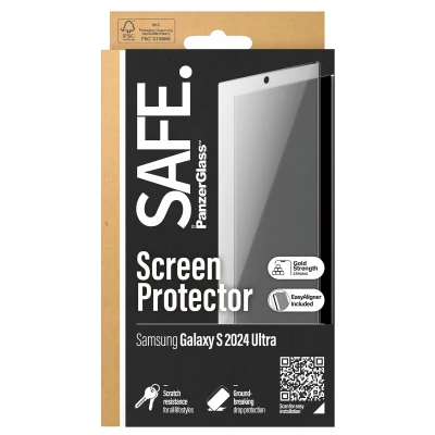 Abbildung von Samsung Galaxy S24 Ultra Panzerglas PanzerGlass SAFE Wide Fit Screenprotector Refresh incl. applicator