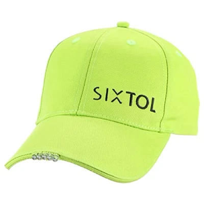 Abbildung von SIXTOL B Cap Baseballmütze mit LED Licht 25lm Aufladen über USB Universalgröße Fluoreszierendes Grün