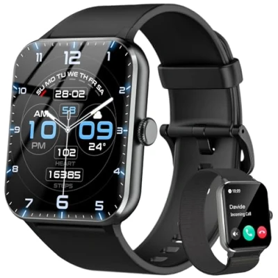 Abbildung von Baolubao Smartwatch Damen Herren mit Telefonfunktion/Message Reminder,Sportuhr 100+Sportmodi,Fitnessuhr,Pulsmesser,Schlafmonitor,Schrittzähler,Smart Watch für Android iOS