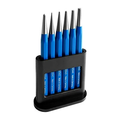 Abbildung von S&amp;R Hochleistungs Durchtreiber und Körner Set/Made in Germany /, Treiber Satz Industrie Qualität, hochbelastbarer gehärteter Chrom Vanadium Stahl, 1, 2, 3, 4, 5 mm Durchschläger + Ø4 Ankörner