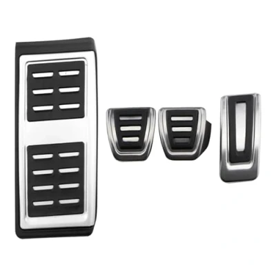 Abbildung von Auto Pedal Für VW T cross Tcross 2019 2022 LHD Pedale Edelstahl Gas Bremspedal Schutz Pads abdeckung Fußablage Platte (Größe : MT With Rest)