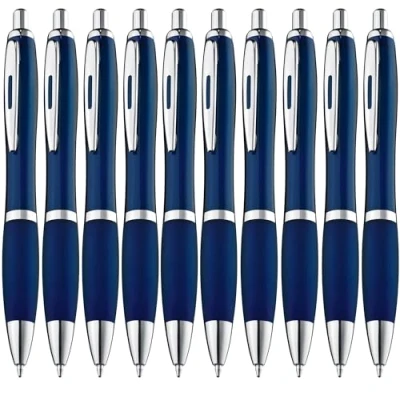 Abbildung von ZENSCRIBE® Ergonomische Kugelschreiber 10 Stück, Premium Set Hochwertig, Rutschfester Kulli für einfaches &amp; weiches Schreiben, Blauschreibender Blau