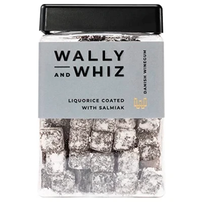 Abbildung von Wally and Whiz Dänische Gourmet Weingummis Lakritz und Salmiak Geschmack Süßigkeiten Fruchtgummis Tolles Geschenk Vegane Glutenfrei Allergenfrei Natürliche Aromen Farben 240g