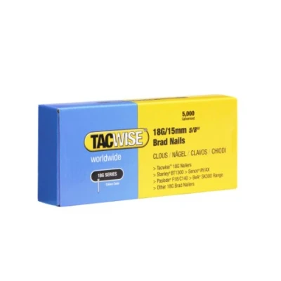 Abbildung von TACWISE 0394 Stauchkopfnägel Brad Typ 18G / 15 mm, Verzinkt, 5000 Stück, Silber, 15mm