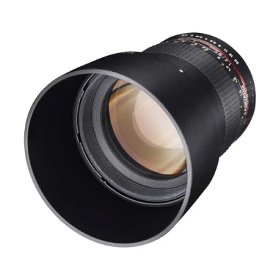 Abbildung von Samyang MF 85mm F1,4 AS IF UMC für Sony E Vollformat Portrait Objektiv , geeignet APS C, manueller Fokus, Alpha A7S III, A7C, A9 II, A7R IV, A6100, A6400, A6600, A6500