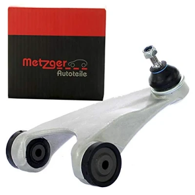 Abbildung von METZGER 58000902 Querlenker KIT + mit Trag /Führungsgelenk, Gummilager Vorderachse rechts, oben Aluminium ALFA ROMEO: 147, GT