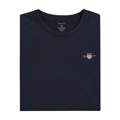 Abbildung von GANT Shield Nachtwäsche Shirt, Herren, Größe: Large, Evening blue