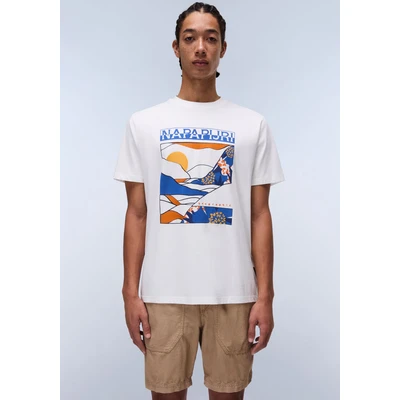 Abbildung von Napapijri Valdor Tshirt print, Herren, Größe: Small, White heron