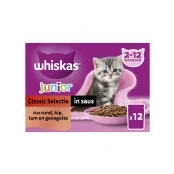 Abbildung von Junior Classic Selection in Sauce Mahlzeitentüten Multipack 12x85g Tiernahrung Whiskas