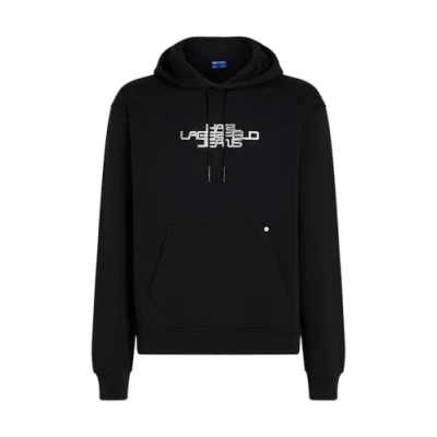 Abbildung von KARL LAGERFELD JEANS, Herren, Regular Foil Logo Hoodie, Schwarz, 2Xtra Large