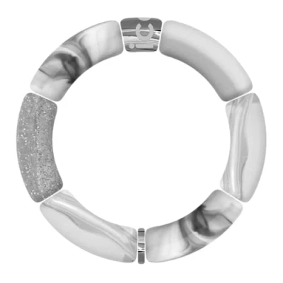 Abbildung von ICE Jewellery Bella Armband Silber Transp Marble modisches für Damen, Einheitsgröße, Acryl, Acryl