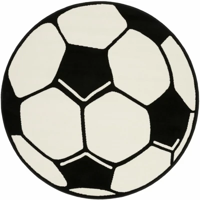 Abbildung von HANSE Home Kinderteppich &quot;Fußball&quot;, rund, Kinder Teppich, Rutschfest, Kurzflor, Fussball, Kinderzimmer, Spiel