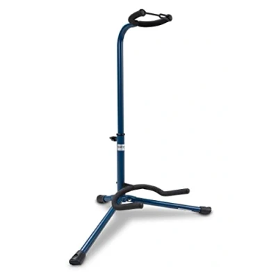 Abbildung von BSX 518052 Klassik Gitarrenständer (höhenverstellbar bis 78 cm, Standfläche 48 x 30 cm) blau