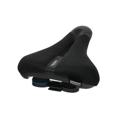 Abbildung von Terry Fisio ClimaVent Gel Max Men Sattel mit Light FeC Stahl Gestell und Obermaterial in der Farbe Schwarz, Sitzbreite: 12cm 15cm, 423 003 71