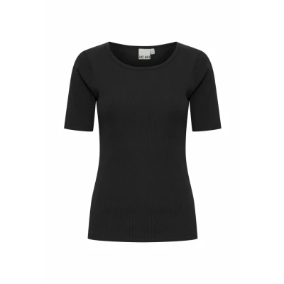 Abbildung von ICHI Palmer Tshirt basic, Damen, Größe: XS, Black