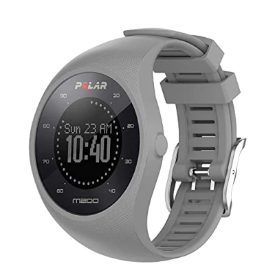 Abbildung von Kobmand Armband für Polar M200,Silikon Ersatzband Uhrenarmband M200 (Grau)