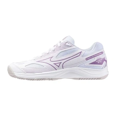 Abbildung von Mizuno Cyclone Speed 4 Volleyballschuh, Damen, Größe: 38.5, White/patrician purple/quince Schuhe