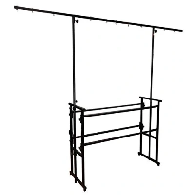 Abbildung von IBIZA DS10 DJ Stand mit Lichttraverse TISCH WORKSTATION STÄNDER LITE CONSOLE KONSOLE HALTERUNG MUSIK EVENT BÜHNE EQUIPMENT