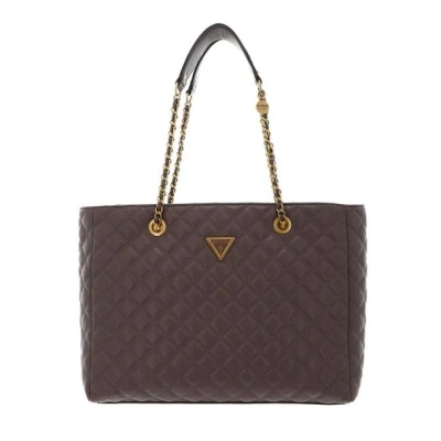 Abbildung von Guess Giully TOTE Handtasche, Damen, Größe: One Size, Dark taupe