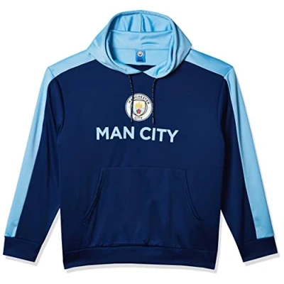 Abbildung von Icon Sports Herren Manchester City FC Side Step Pullover Hoodie, Navy, Small