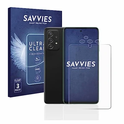 Abbildung von Savvies 6 Stück Schutzfolie für Samsung Galaxy A52s 5G (Display+Kamera) Displayschutz Folie Ultra Transparent