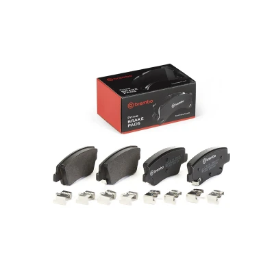 Abbildung von BREMBO P 30 153 Bremsbelagsatz mit akustischer Verschleißwarnung Anti Quietsch Blech, Kolbenclip HYUNDAI: Staria Bus, Ioniq 5