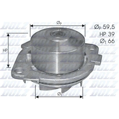 Abbildung von DOLZ S211 Wasserpumpe mit Riemenscheibe FIAT: BRAVO 1