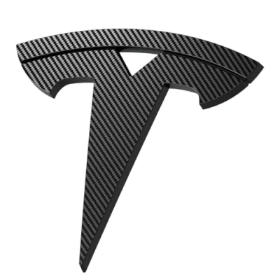 Abbildung von Spigen Tesla Model 3 Highland 2024 Vordere Emblem Logo Aufkleber, Perfekte Anpassung und Abdeckung, Einfache Installation, Kompatibel mit Zubehör Carbon