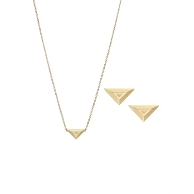 Abbildung von Emporio Armani Eagle LOGO SET Ohrringe, Damen, Größe: One Size, Gold