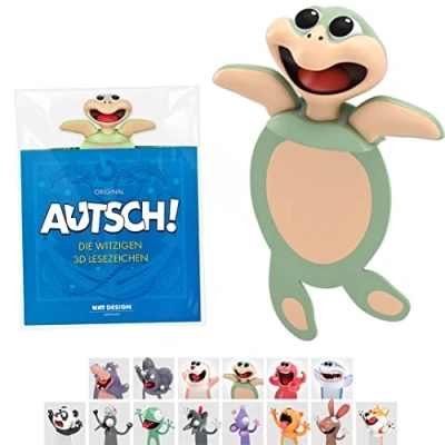 Abbildung von KXT Witzige 3D Lesezeichen Original AUTSCH! Cartoon Tiere Lustiges Geschenk für Kinder und Erwachsenee (Meeresschildkröte)