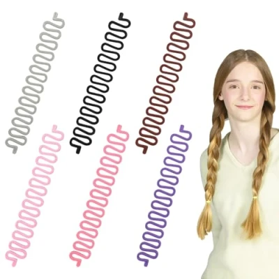 Abbildung von TRKETK 6 Stück Twist DIY Haarschmuck, Haar Styling Werkzeug Modisches Französisches Clip Zubehör Flechthilfe Frisuren für Mädchen und Damen